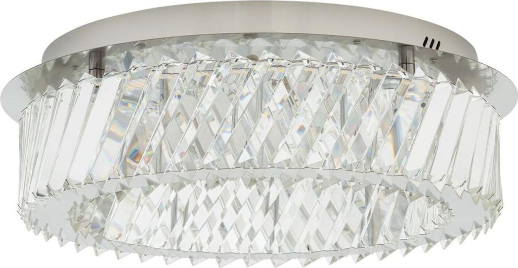 Deckenlampe LED D: 43 cm Nickel rund 3000 K warmweiß 1800 lm Klassisch