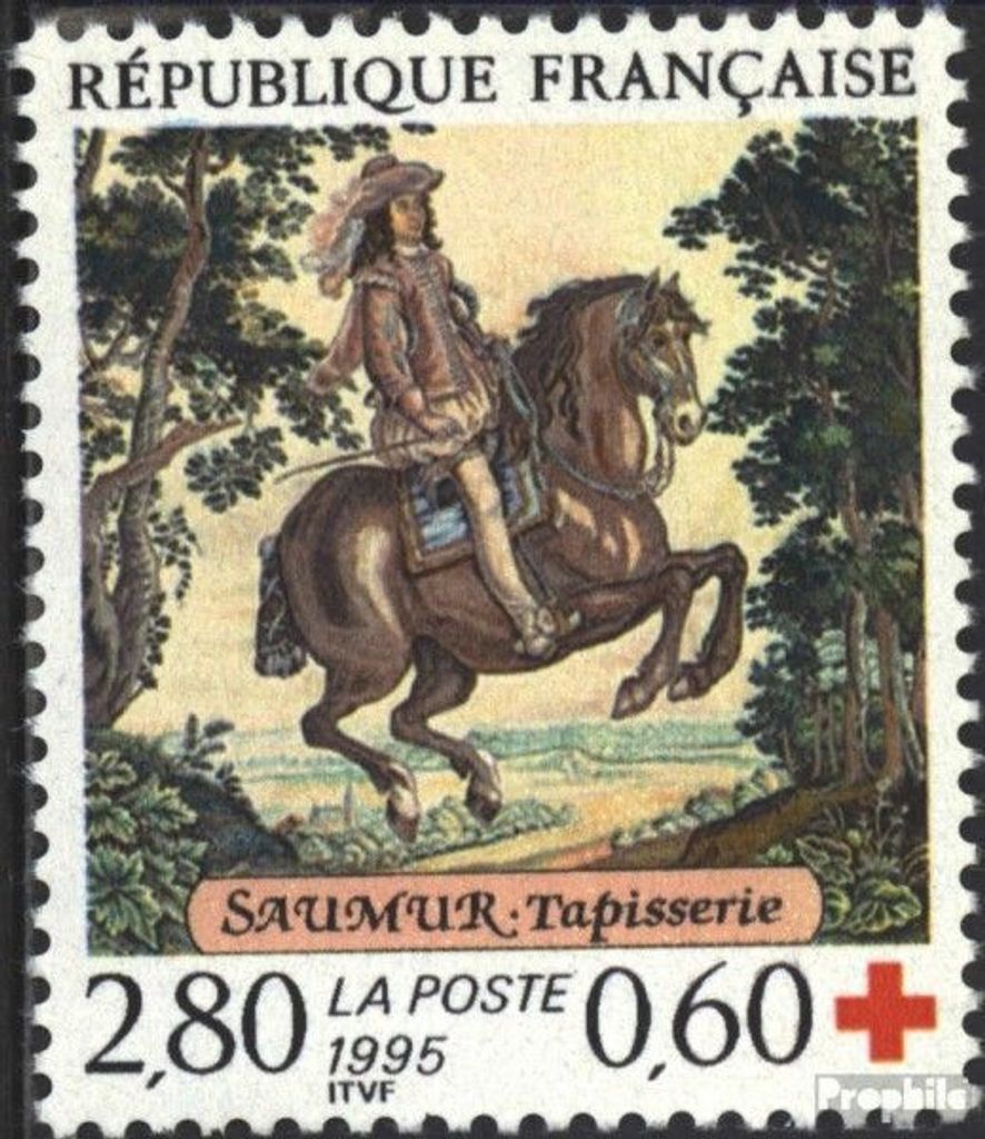 Briefmarken Frankreich 1995 Mi 3091A (kompl.Ausg.) gezähnt 12 1/2 : 13 postfrisch Rotes Kreuz