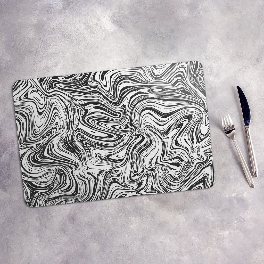 Tischset 6x45x30 cm Platzset Tischmatte Platzmatte Untersetzer - Farbig Mosaik Abstrakt