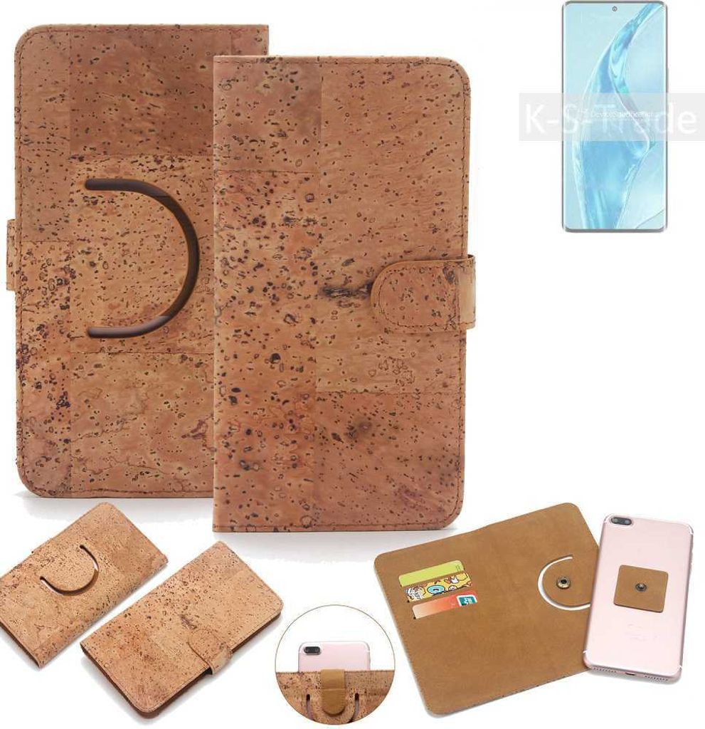 K-S-Trade Handy-Hülle Schutz-Hülle kompatibel mit Xiaomi 12S Ultra Handyhülle Schutzhülle Korkhülle Kork-Hülle 1x