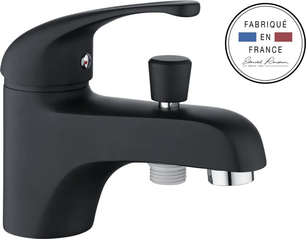 Mitigeur de baignoire Fira noir mat avec cartouche céramique silencieuse