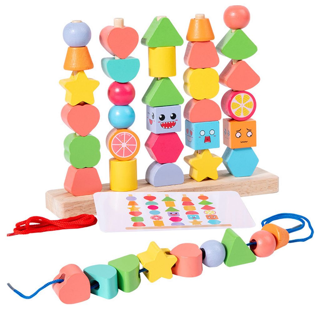 Spielzeug 3+, Holzspielzeug, Sortierspiele für Kinder, Feinmotorik Motorikspielzeug, Lernspielzeug, Geschenke für Baby Jungen und Mädchen-B