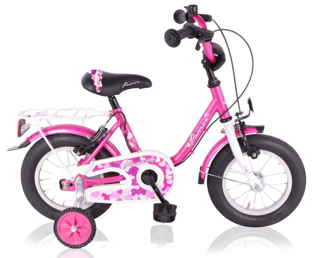 Kinderfahrrad 12 Zoll Fahrrad ab 3 Kinder Mädchen Kinderrad Mädchenfahrrad Lila 