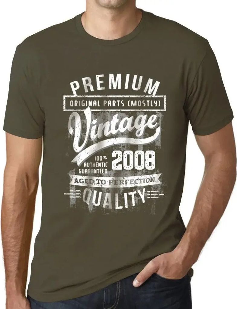 Herren Grafik T-Shirt Originalteile (meist) bis zur Perfektion gealtert 2008 – Original Parts (Mostly) Aged to Perfection 2008 – Geschenk 16.