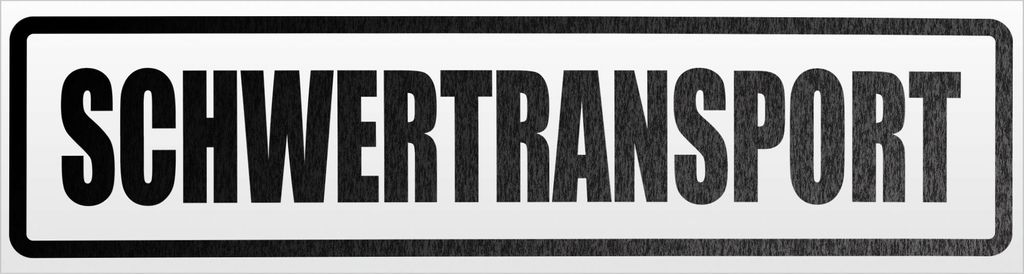 Kiwistar Schwertransport Magnetschild Schild magnetisch - 45cm Schwarz - reflektierend - Magnetfolie für Auto PKW Kfz