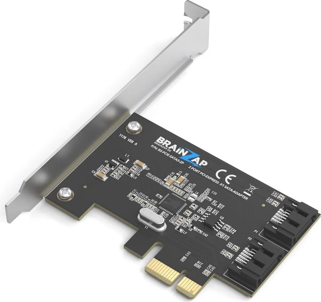 Controller SATA III PCI-E BRAINZAP - 2 Porte ASM1061 6GBIT/S per PC