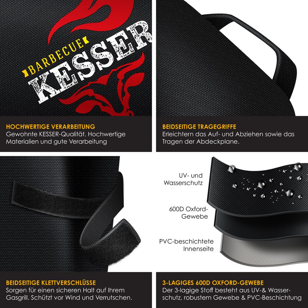 KESSER® Premium BBQ-grillhoes, gasgrill, grillkaphoes, weerbestendig