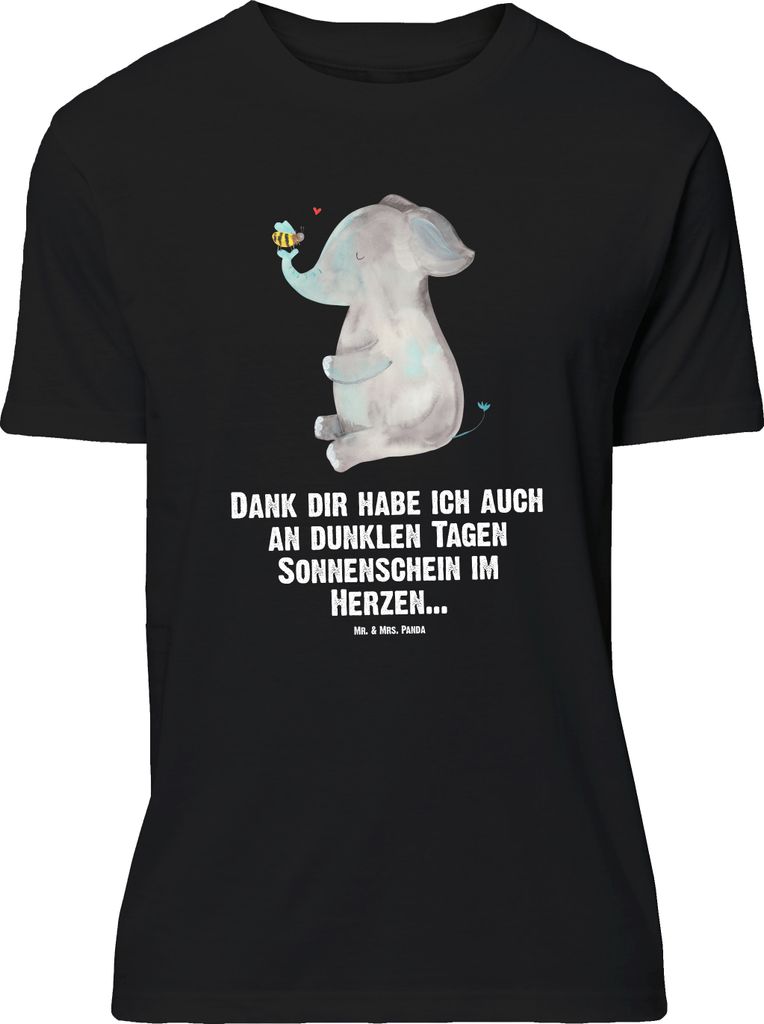 Mr. & Mrs. Panda Größe L T-Shirt Elefant Biene - Schwarz - Produktbild 
