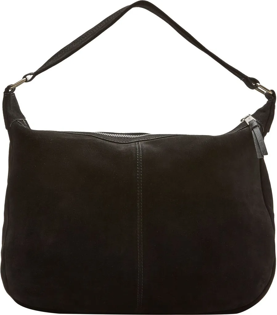 Grand sac à main porté épaule en cuir véritable bicolore gris et noir