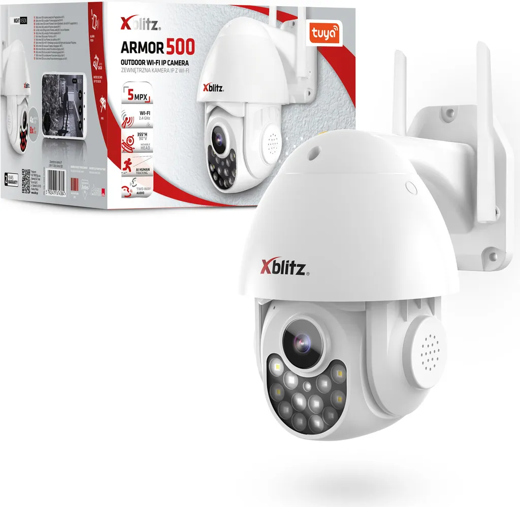 Xblitz Armor 500 Caméra IP externe WLAN haute résolution et sécurité