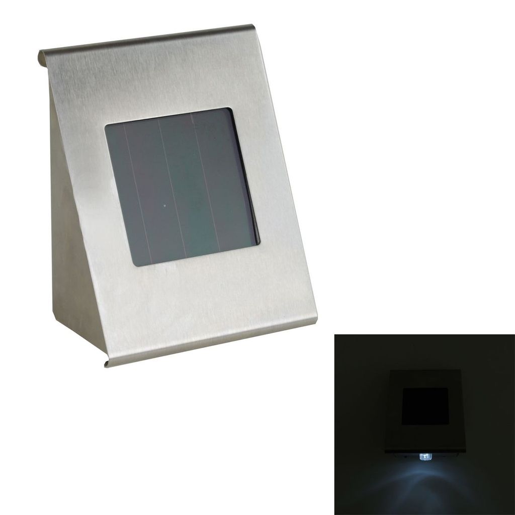 LED Solarleuchte aus Edelstahl mit Automatischer Dämmerungssensor