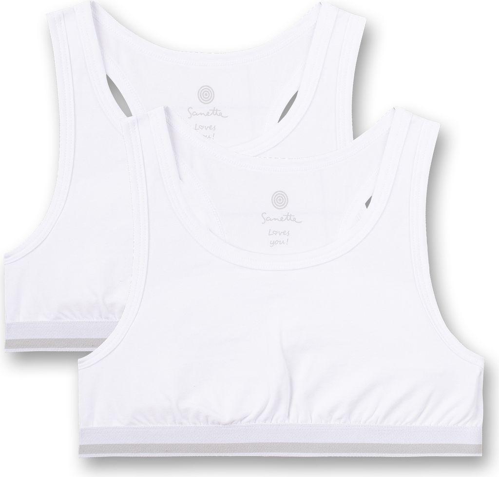 Sanetta Mädchen-Bustier (Doppelpack) weiß 152 Produktbild 