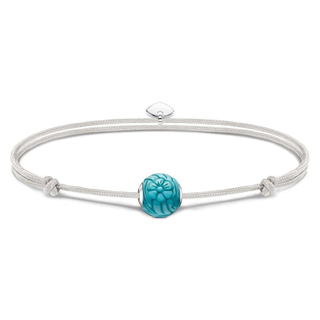 Thomas Sabo Bracciale In Argento 925 Con Karma Bead Turchese - A2117-010-17-L22v - 2