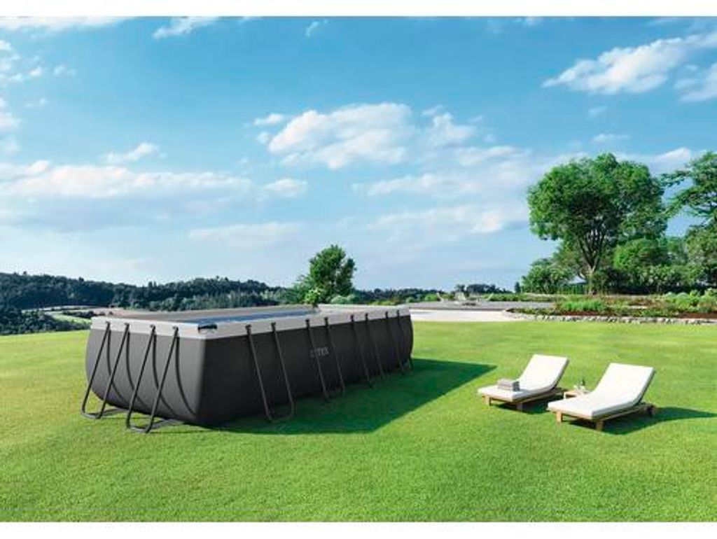 Aufstellpool Framepool-Set Intex Ultra XTR 549 x 274 x 132 cm eckig inkl. Anschlussschlauch, Steuerventil, Filteranlage,