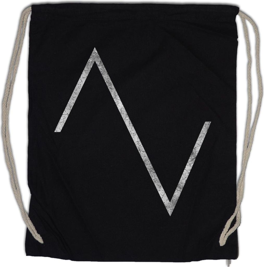 Urban Backwoods Wave Triangle, Turnbeutel, Farbe: Schwarz
