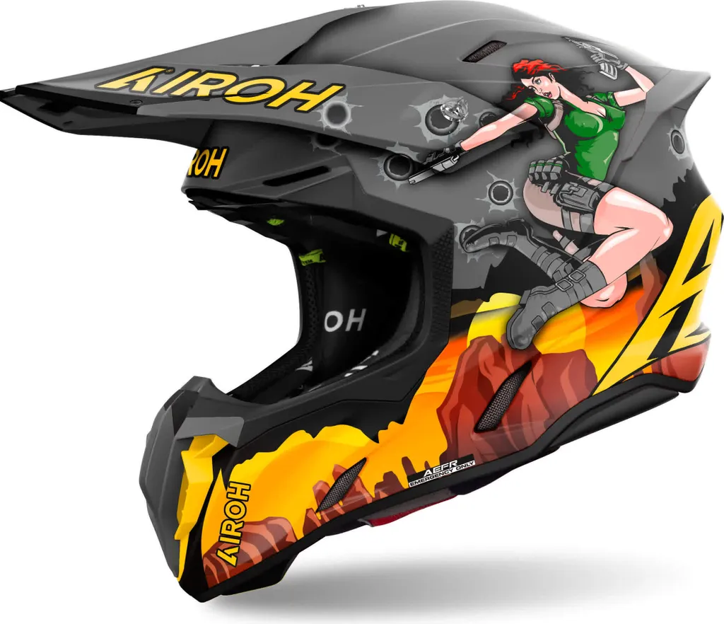 Casque AIROH Twist 3 Adventure avec système ASN et finition opaque L