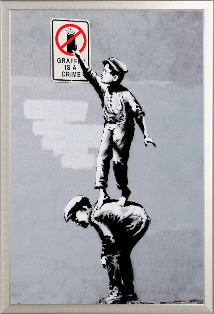 Déco murale Street Art : Poster Brandalised cadre aluminium interchangeable