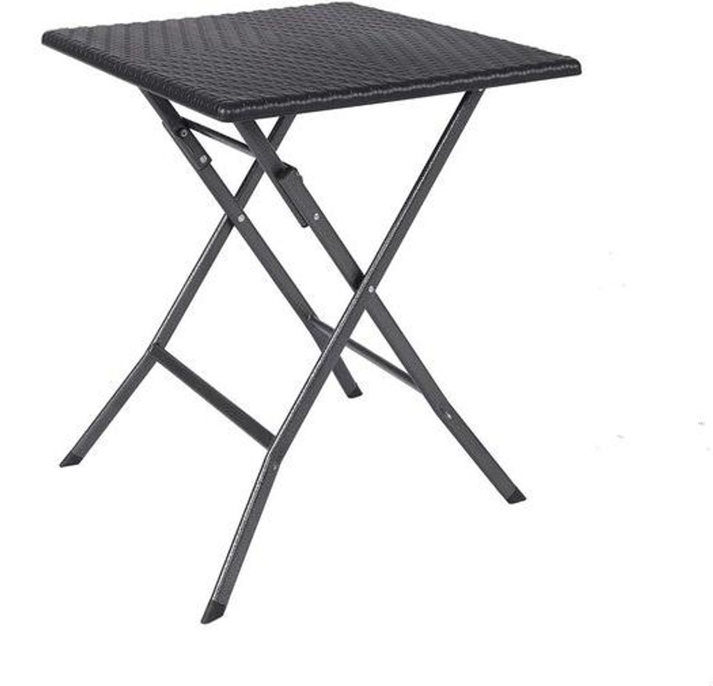 Kleine schwarze Gartentisch 61x61x74cm