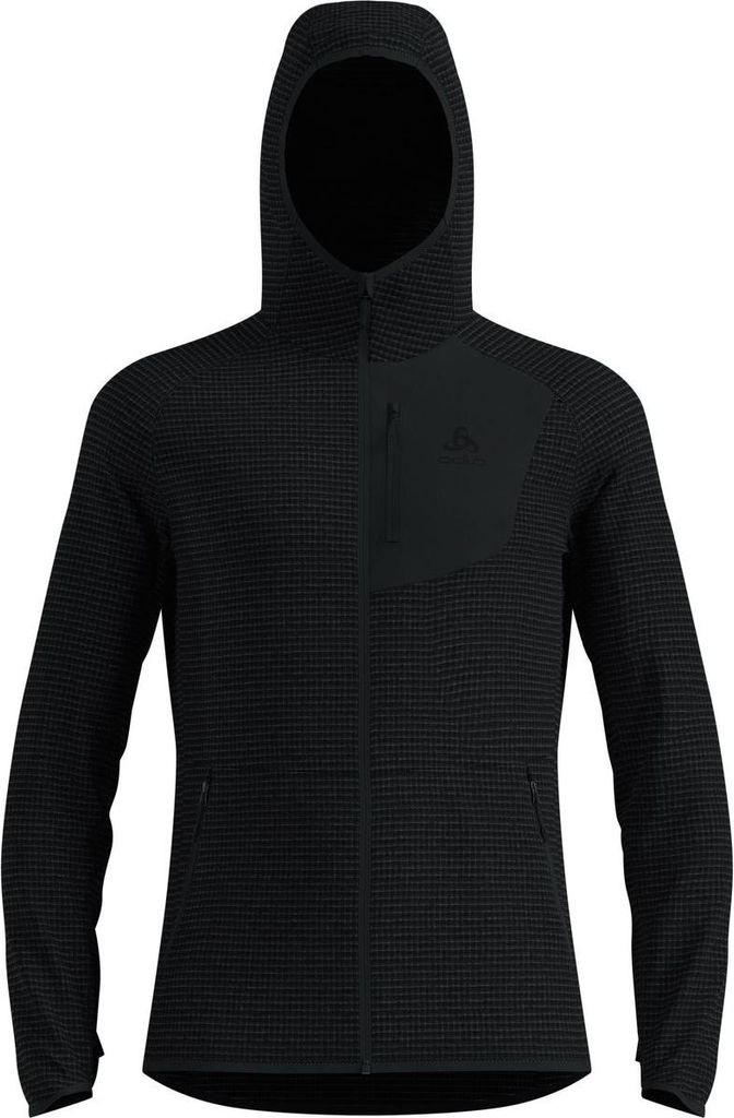 Ascent Mid Layer mit Kapuze und Reissverschluss, Herren - Odlo, Farbe:15000 black, Größe:L