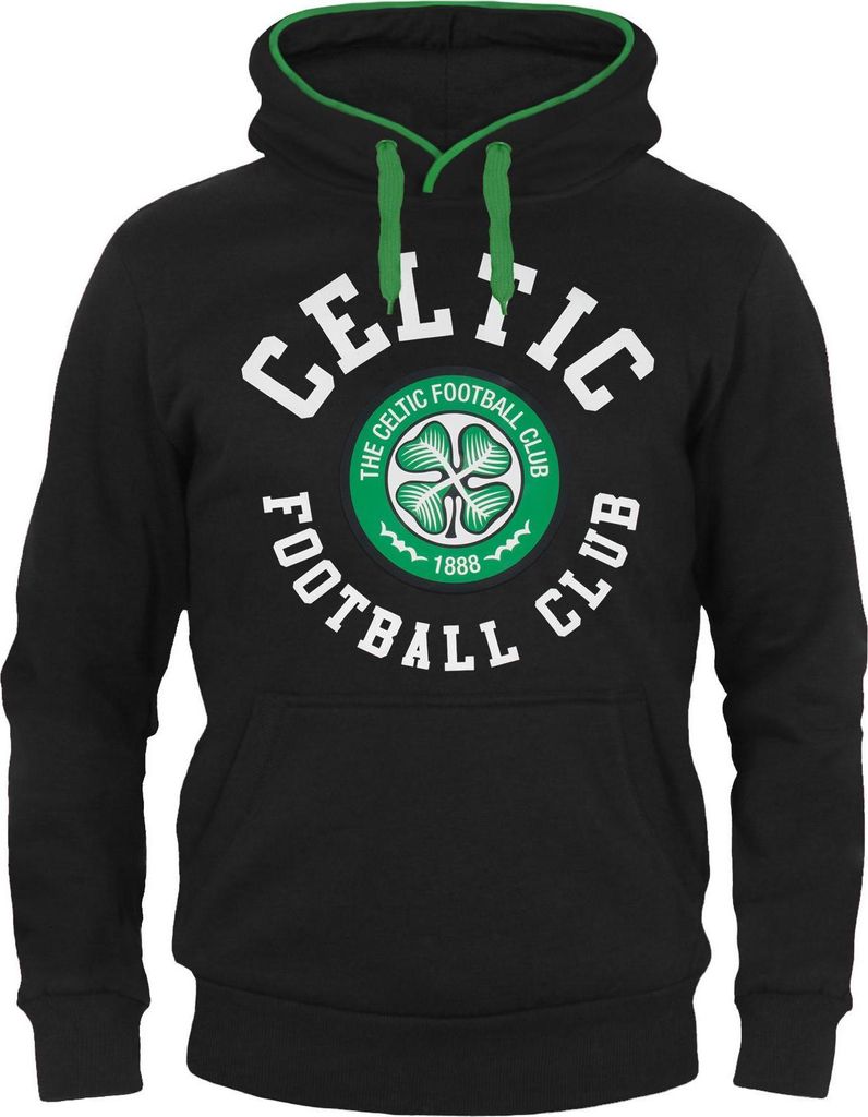 Celtic FC - Kapuzenpullover für Herren, Fleece GF678 (L) (Schwarz)