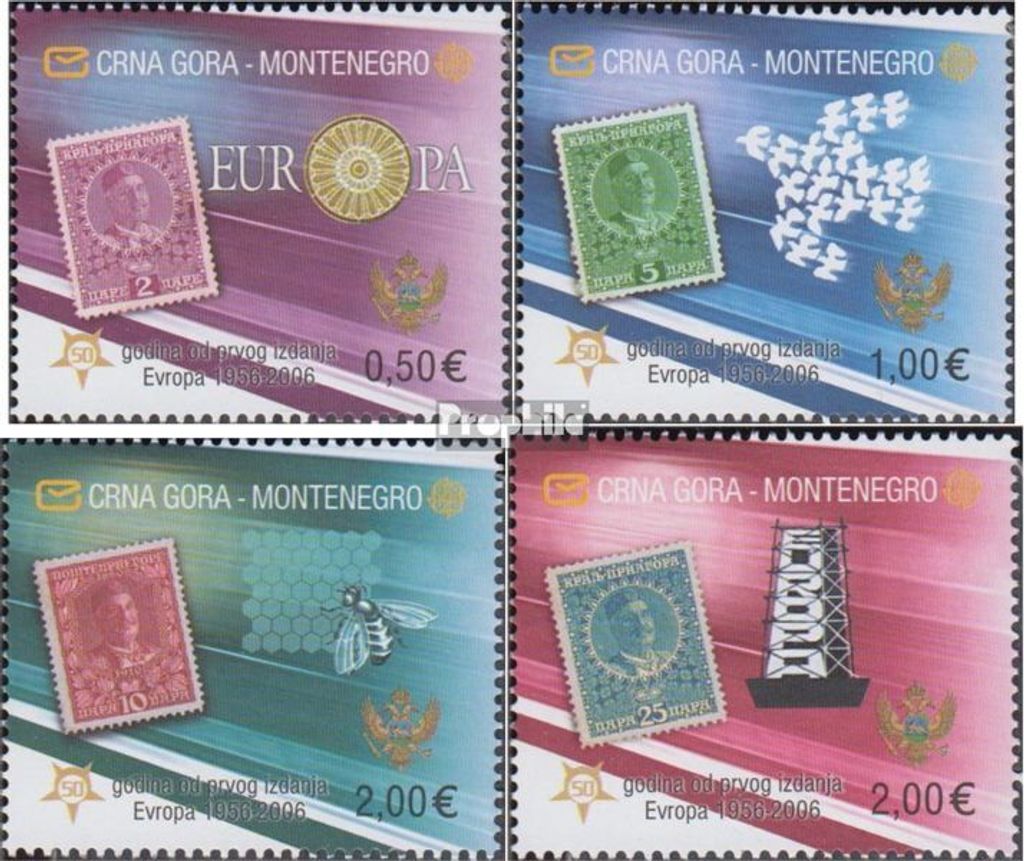 Briefmarken Monte 2006 Mi 108II-111II (kompl.Ausg.) postfrisch 50 Jahre Europamarken