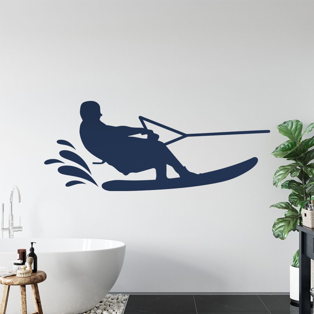 Wakeboarden Ski Sportler Wandtattoo Wandaufkleber Wall Sticker - Dekoration, Küche, Wohnzimmer, Schlafzimmer, Badezimmer