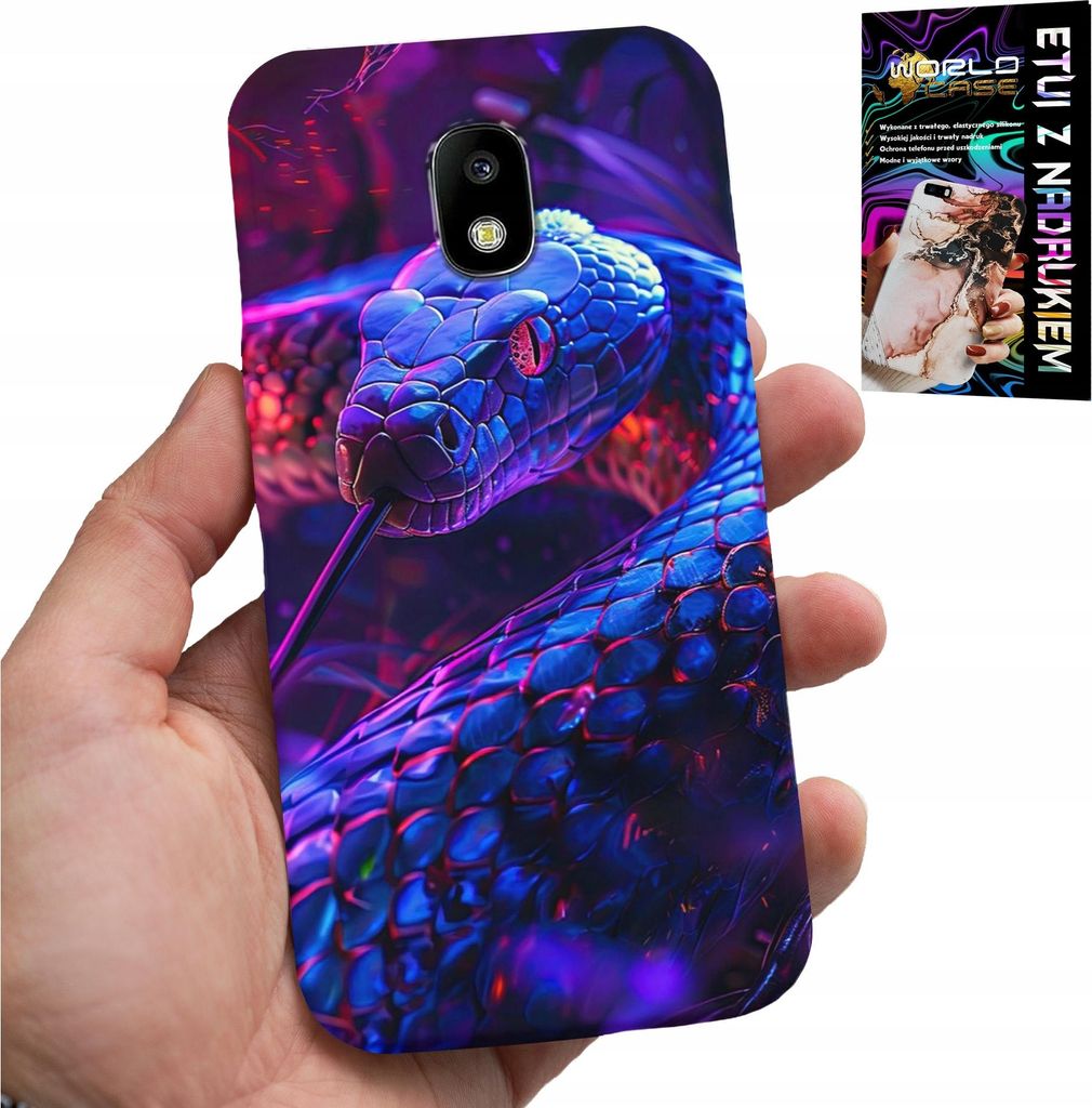 Fall Für Samsung Galaxy J5 2017 - Schlange Kobra Klapperschlange Reptil Fall + Film