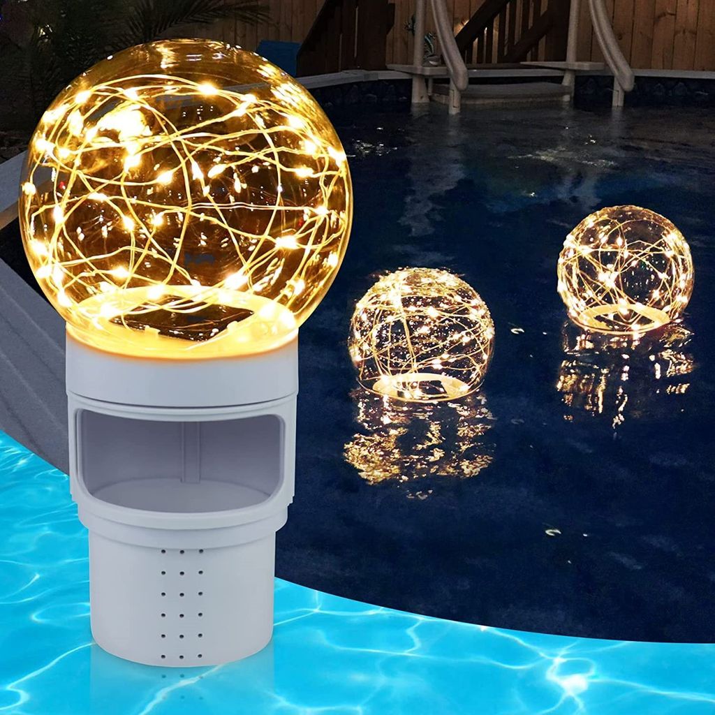 Inflaglow Pool Chlor Dosierschwimmer - LED Solarenergie 7 Produktbild 2