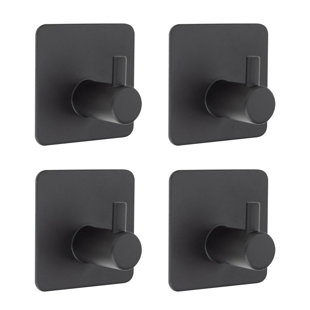 Vergionic 7358 Selbstklebende Haken schwarz, 4 Stk. Produktbild 