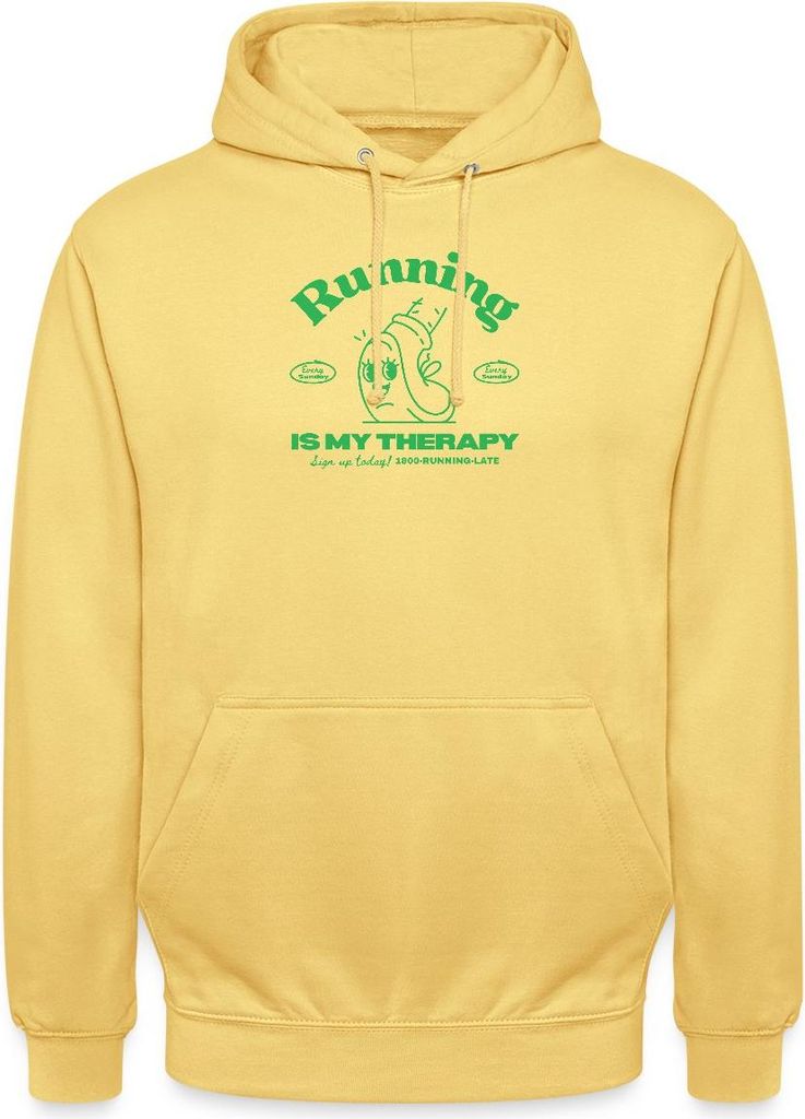 Spreadshirt Running Club Design Uni Hoodie, XXL, Zitronengelb