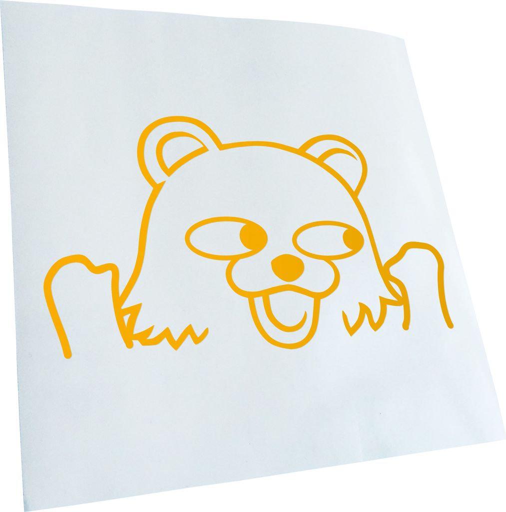 Kiwistar - Autoaufkleber - Pedobär Kuma - Weiss - 20x10cm - Aufkleber für Auto, Laptop, Fahrrad, LKW, Motorrad mehrfarbig JDM Decal Racing