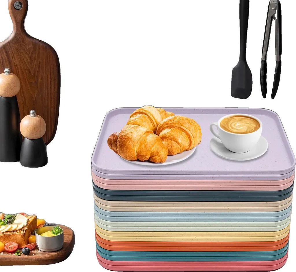 Plateaux Repas Lavables en Lave-Vaisselle - 20 Unités en Format 31x22