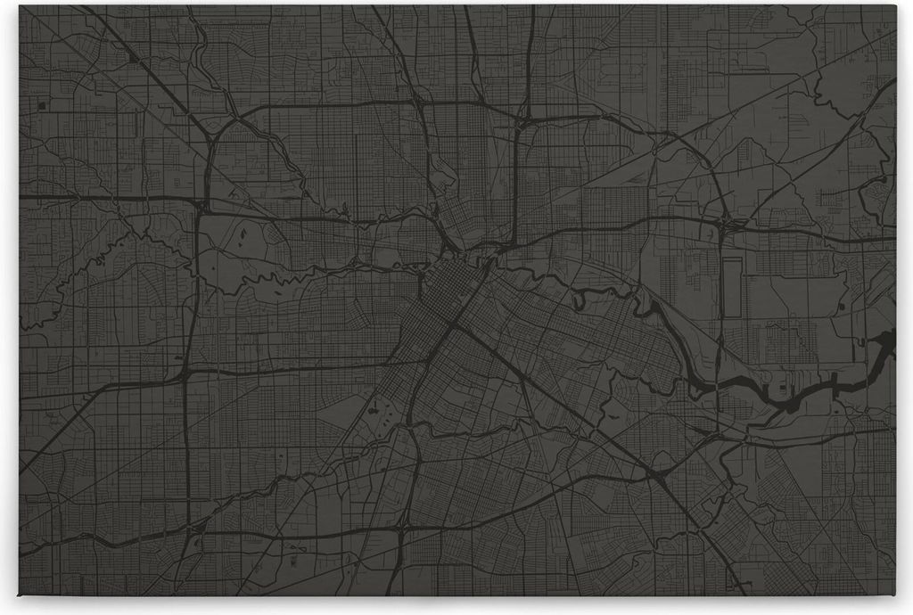 Leinwandbild Abstrakt 60 x 90 cm - Wandbild Modern Schwarz Grau - Keilrahmen Karte Wohnzimmerdeko Wanddeko Wandgemälde