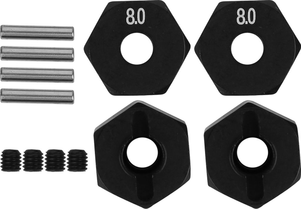 Radnaben-Upgrade-Set, 8.0mm Aluminium-Hex-Hub für SCX10 Produktbild 