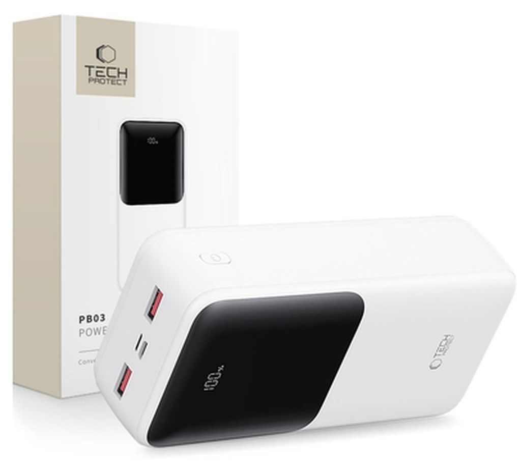 Tech-Protect Pb03 Power Bank 30000Mah 22,5W Weiss Produktbild 
