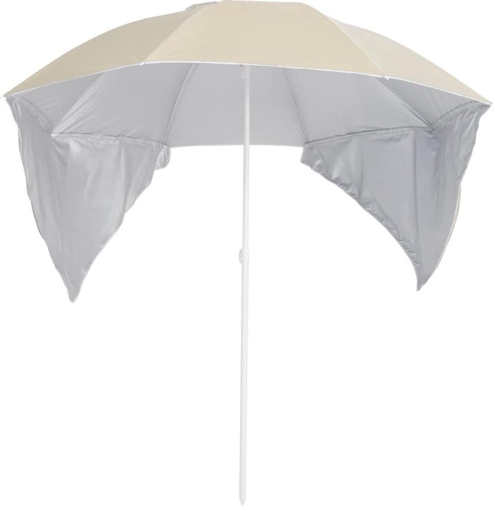 vidaXL Strandschirm mit Seitenteilen Sandfarbe 215 cm