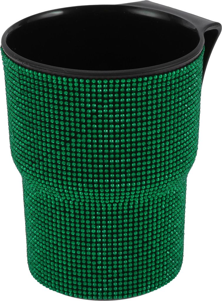 Auto-Mülltonne Müllbehälter Strasssteine Hängend 3,9" Breite 4,7" Höhe Grün Strasssteine Kunststoff