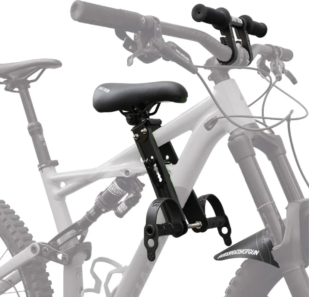 Siège VTT Shotgun 1.0 Noir avec Guidon Enfant pour Cadres Carbone