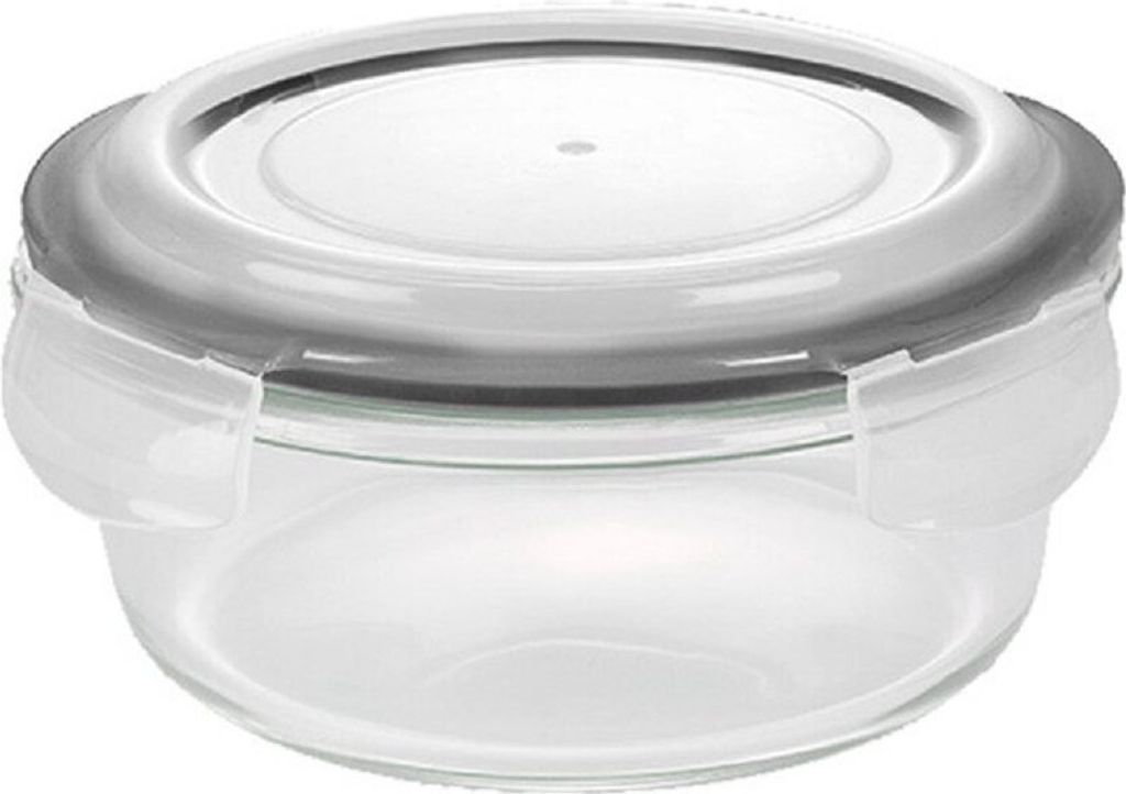 MICHELINO Aufbewahrungsglas Vorratsglas Glasbehälter mit Silikondeckel Rund 950 ml