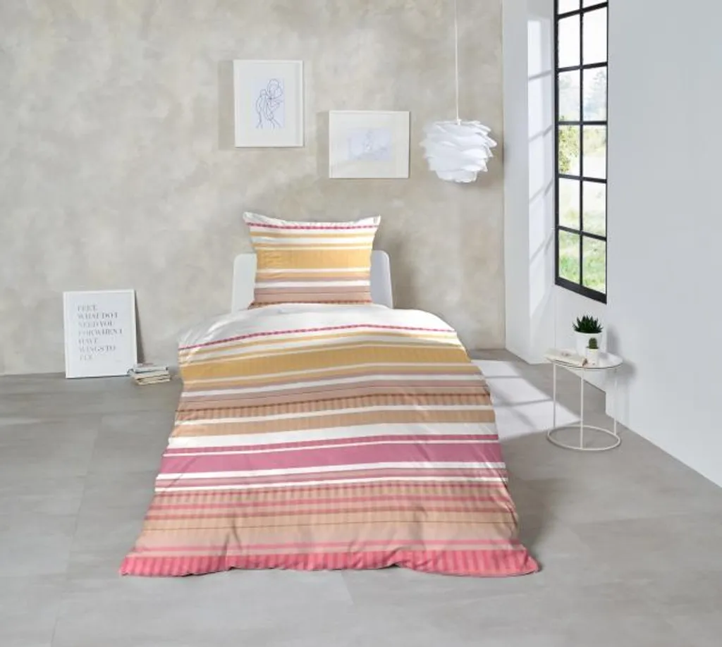 Parure de lit Percale Summer Stripe H.G. Hahn - Coton Peigné Qualité
