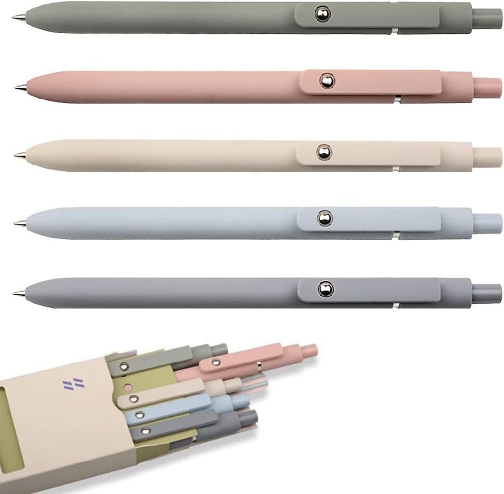 5 Stück Einziehbare Gelschreiber, 0,5 mm Schwarz Stift, Gel Produktbild 