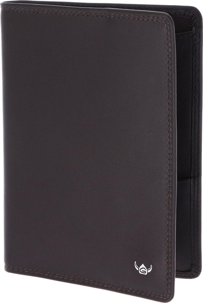 Golden Head Leder Ausweisetui Polo RFID Protect Reisepassetui 4455 Dunkelbraun