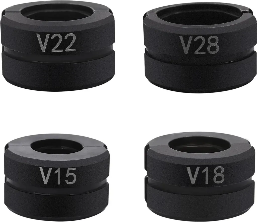Mors de sertissage profil V en acier Cr45 noir pour tube multicouche
