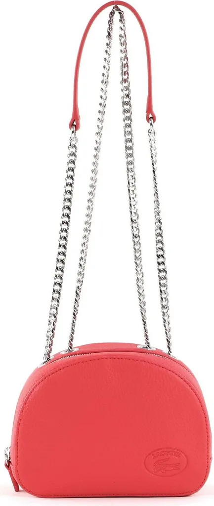 Sac Croco Crew Crossover Lacoste cuir grainé avec logo embossé