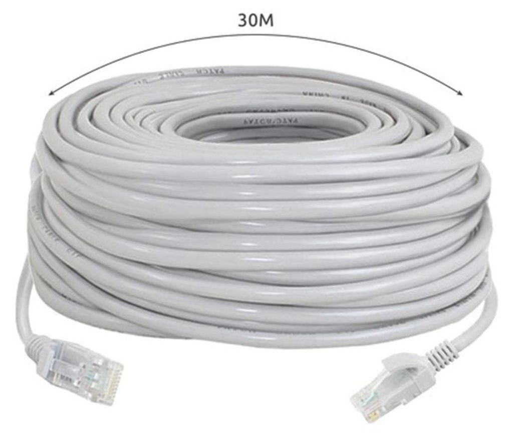 Cable de red RJ45-RJ45, 30 metros, gris Imagen del producto 