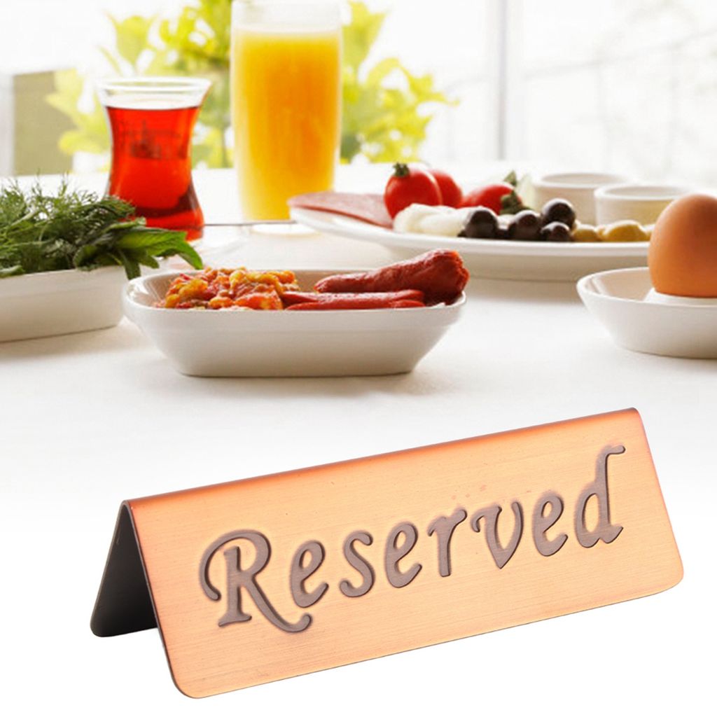Reserviert Schild,Doppelseitiges Reserviert Schild,Tisch Reserviert Schild,Edelstahl Reserviert Schild,Restaurant Reserviert Schild