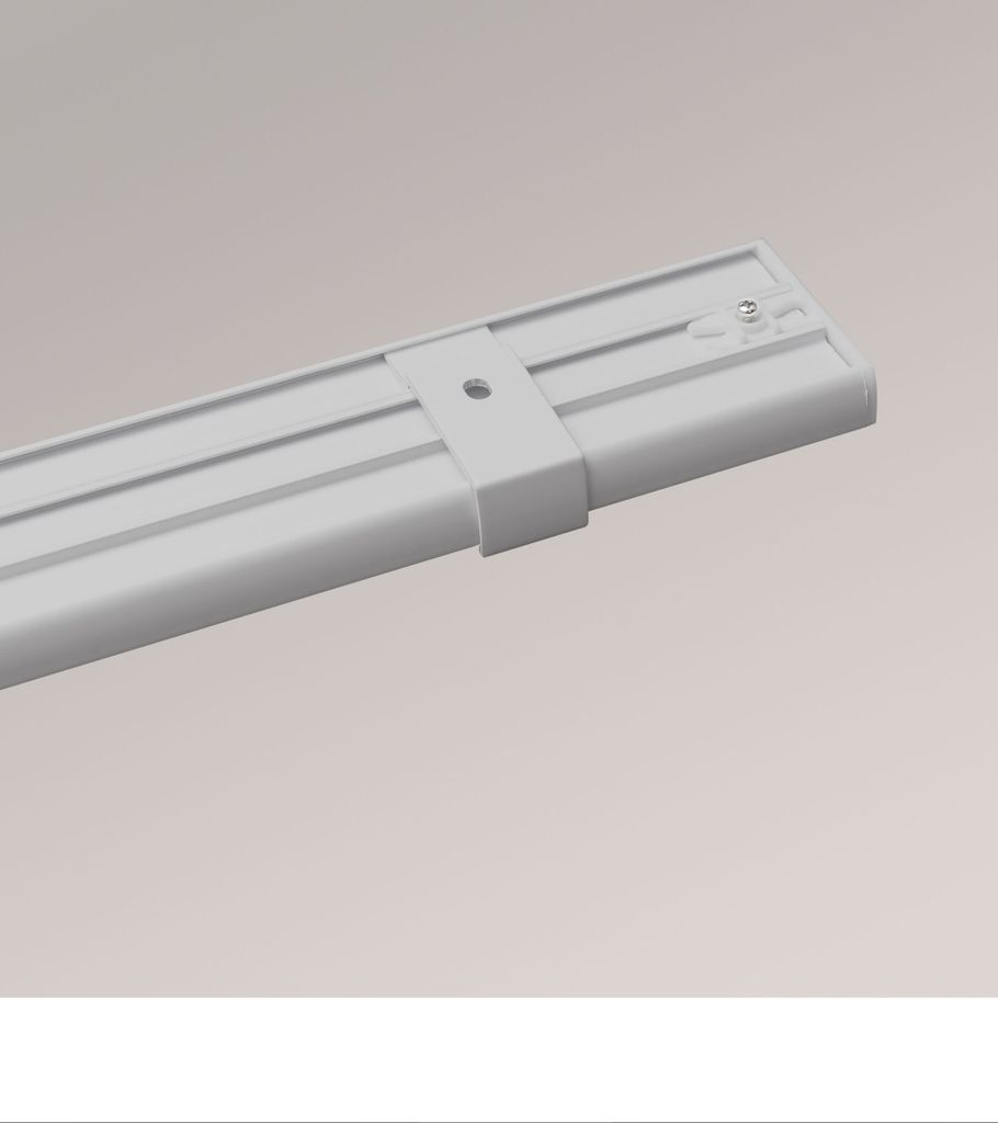 SET Vorhangschiene 115cm mit 3 Innenläufen für Deckenmontage in Grau