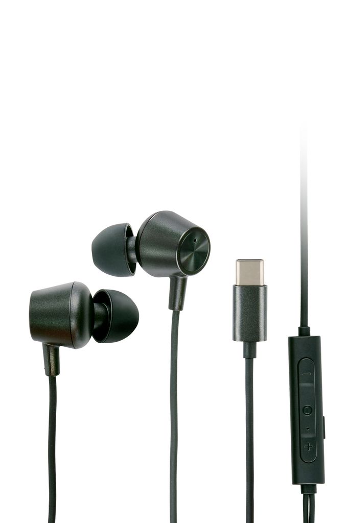 Grundig Kopfhörer mit Kabel USBC - Headset mit 120cm Kabel - Earbuds mit Mikrofon - Kompatibel mit iPhone, Samsung und Tablet - Noise Cancelling A...