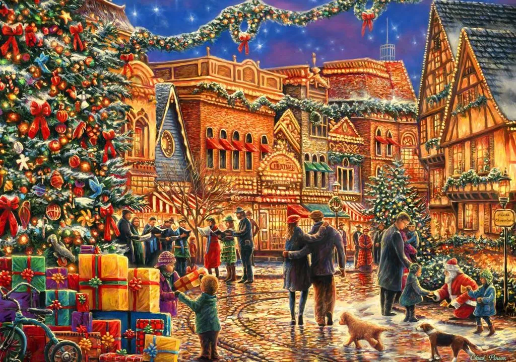 Puzzle adulte 2000 pièces Noël pour activité détente et soirée d'hiver
