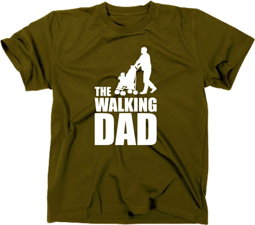 Styletex23 T-Shirt The Walking Dad Fun, oliv, L